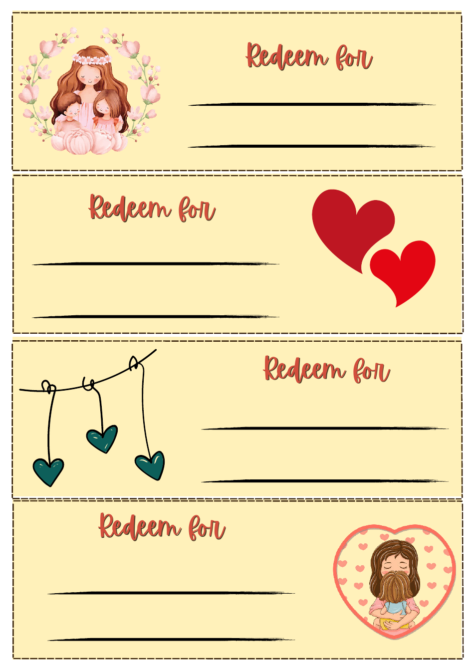 Mothers Day Activities Coupon Book Template, Page 3