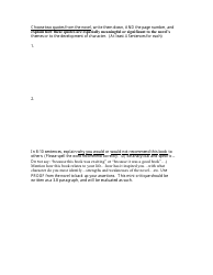 Book Review Template - Black and White, Page 4