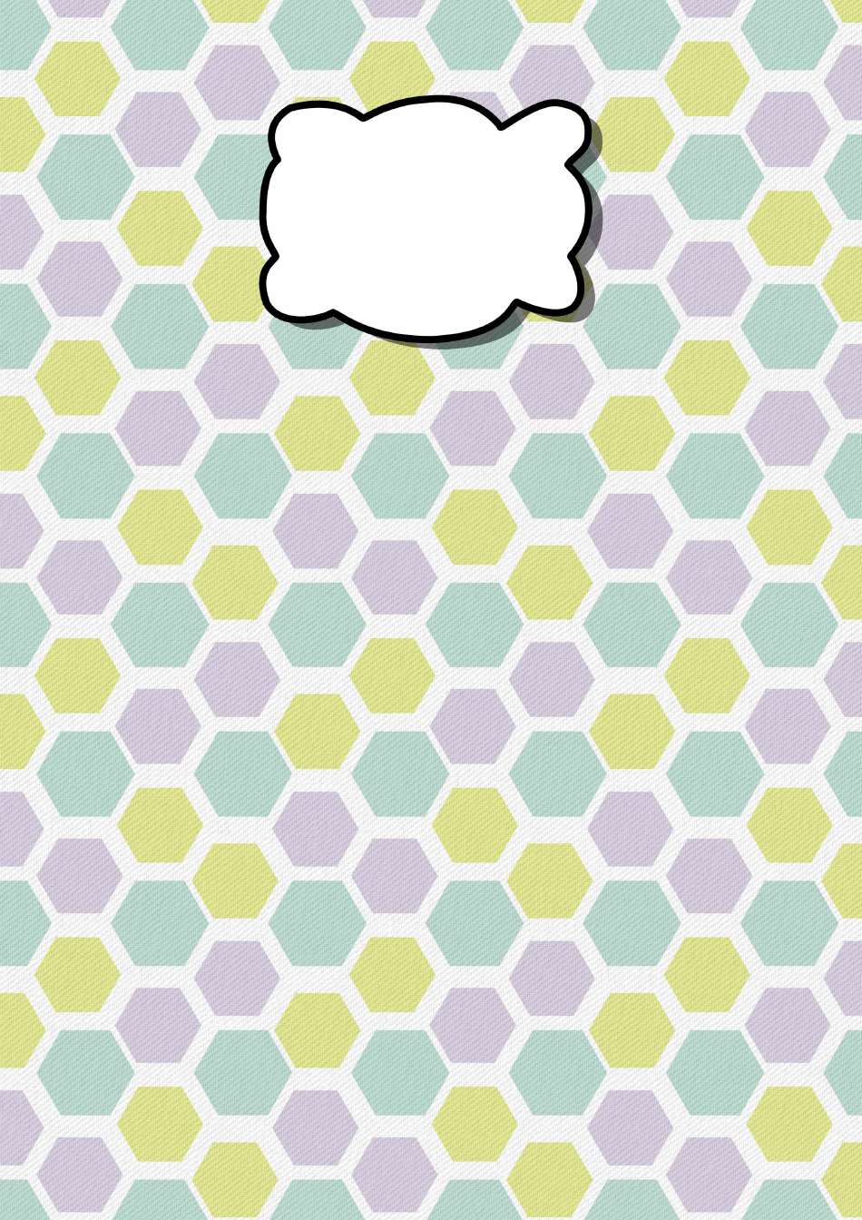 Hexagonal Binder Cover Template, Page 1