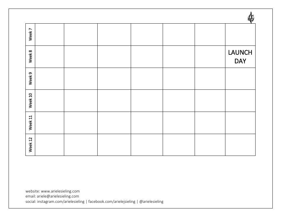 Book Launch Calendar Template, Page 7