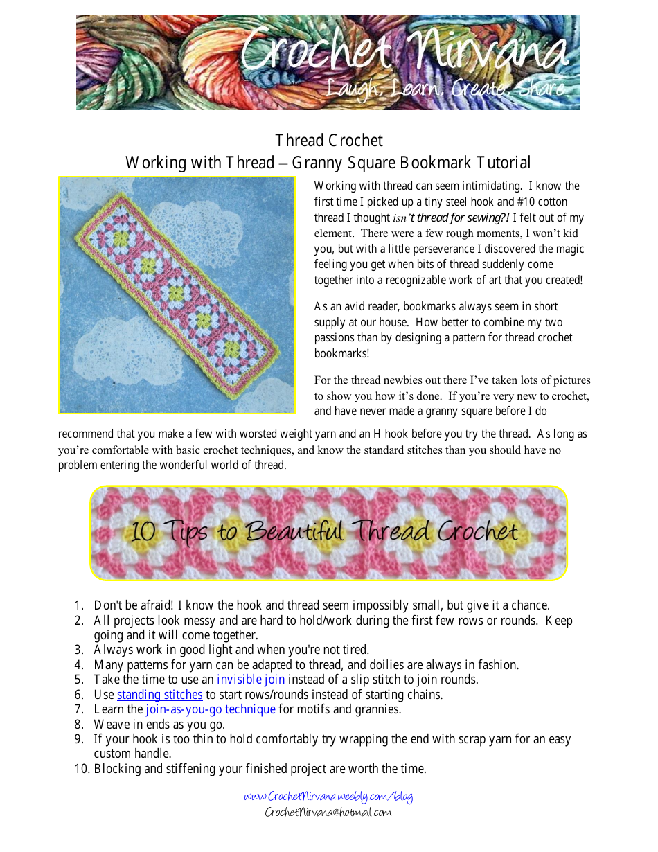 Granny Square Bookmark Crochet Pattern - dazzling and charming handmade bookmark in a captivating granny square design