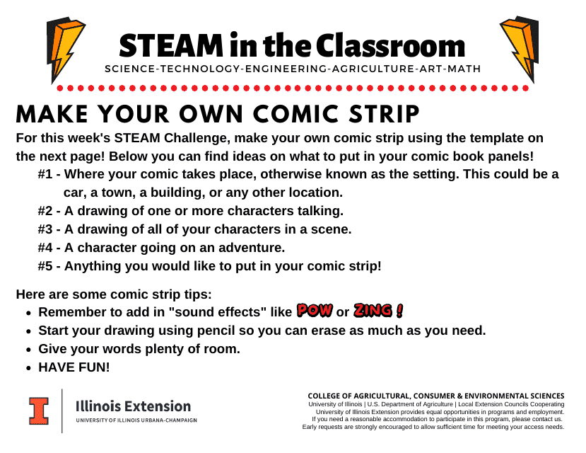 A comic strip template that can be personalized.