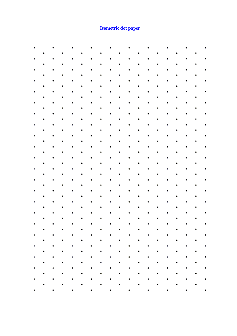 Isometric Dot Paper - Blue Download Printable PDF | Templateroller
