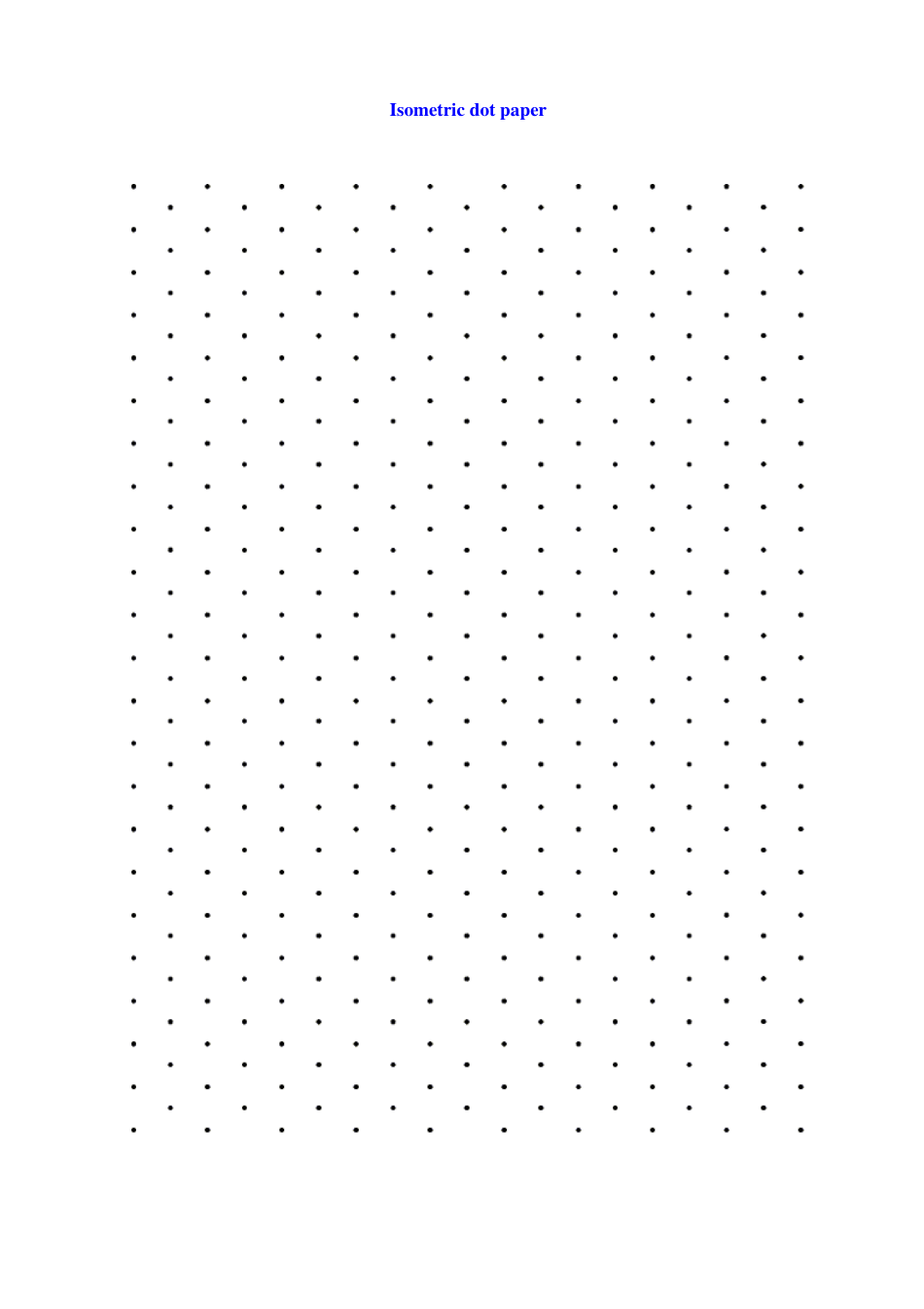 Isometric Dot Paper with blue background