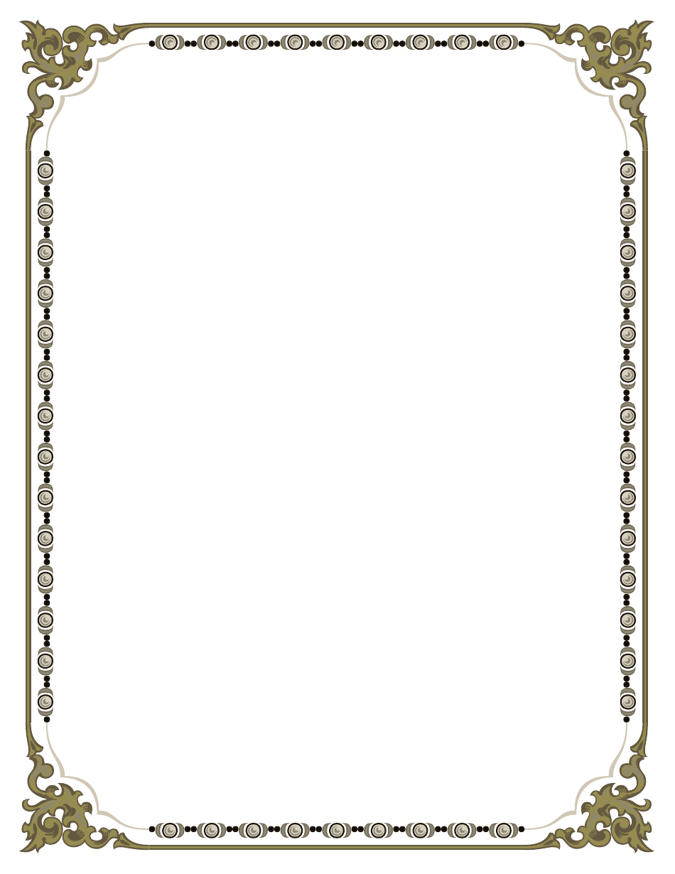 Bead Chain Border Template, Page 1