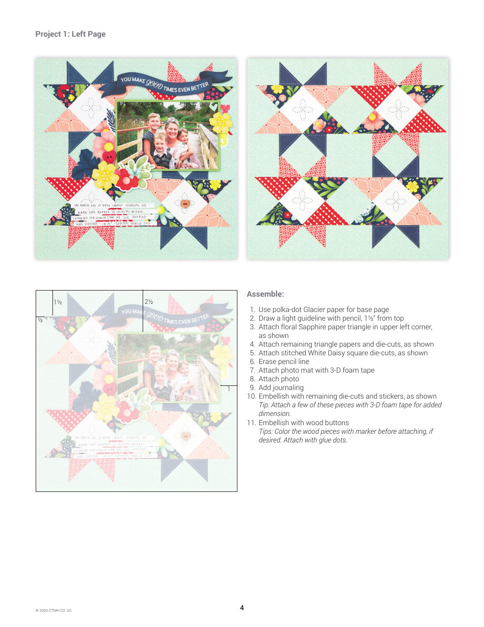 Stitched Together Scrapbooking Pattern - Close to My Heart, Page 4