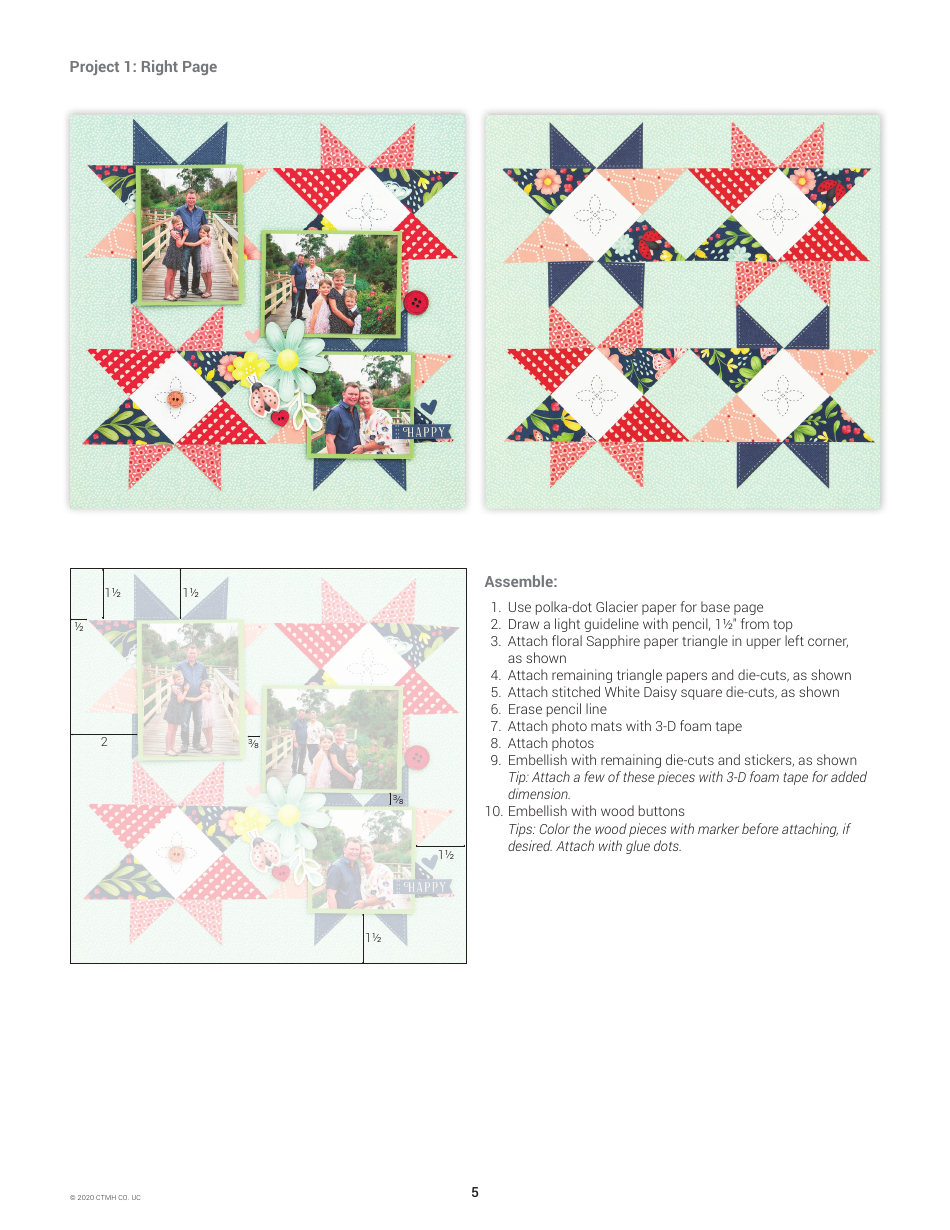 Stitched Together Scrapbooking Pattern - Close to My Heart, Page 5