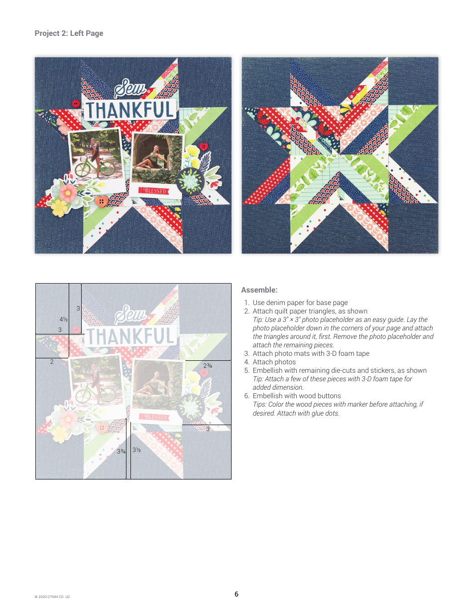 Stitched Together Scrapbooking Pattern - Close to My Heart, Page 6