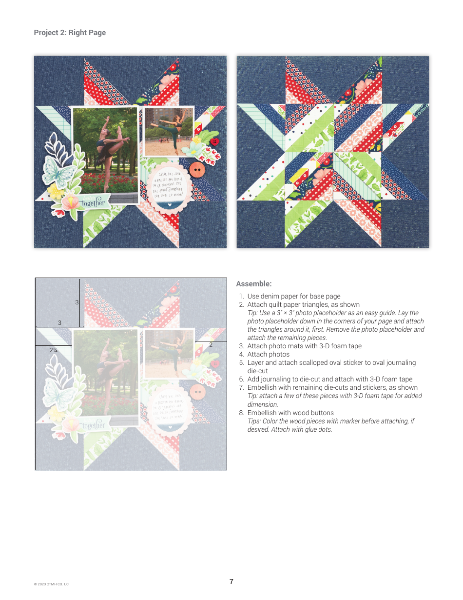 Stitched Together Scrapbooking Pattern - Close to My Heart, Page 7