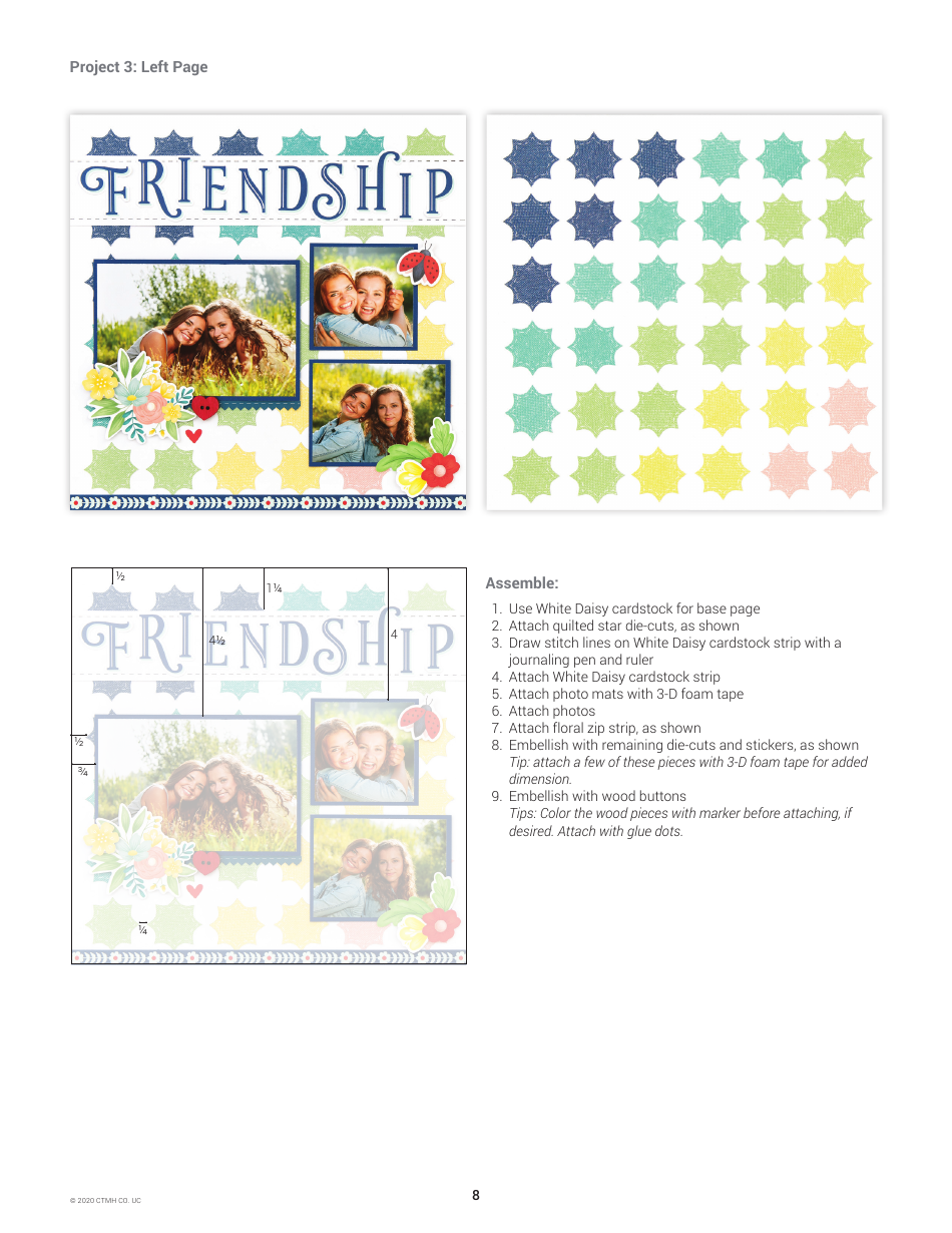 Stitched Together Scrapbooking Pattern - Close to My Heart, Page 8