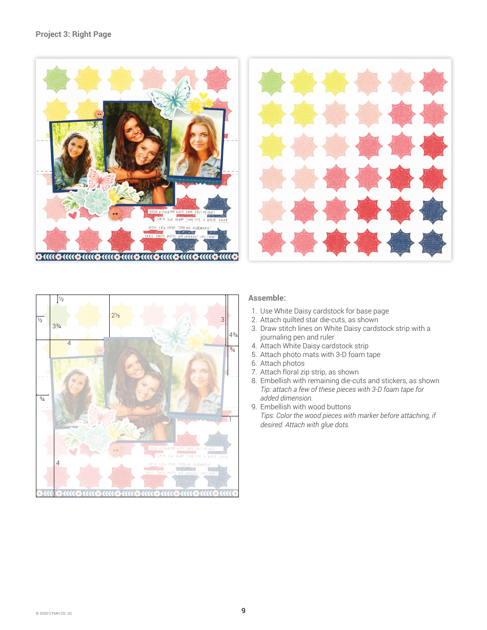 Stitched Together Scrapbooking Pattern - Close to My Heart, Page 9