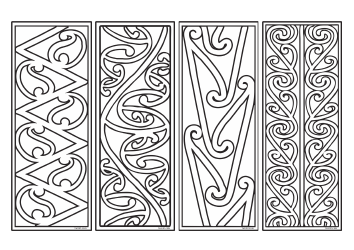 Kowhaiwhai Pattern Bookmark Templates, Page 2