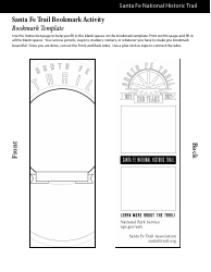 Document preview: Santa Fe Trail Bookmark Template - Front, Back