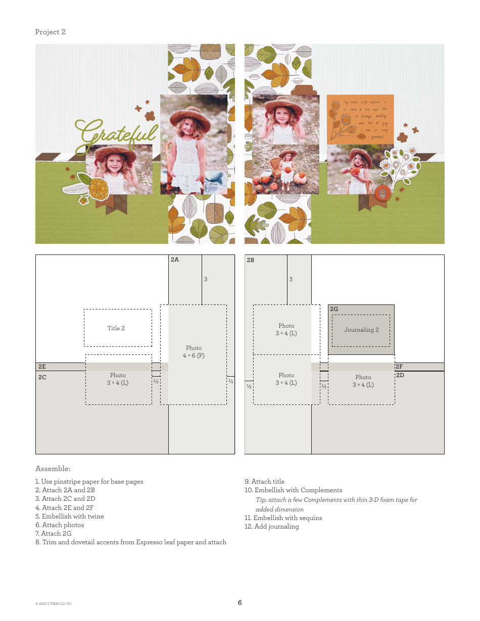 Falling for You Scrapbooking Pattern - Ctmh Co, Page 6