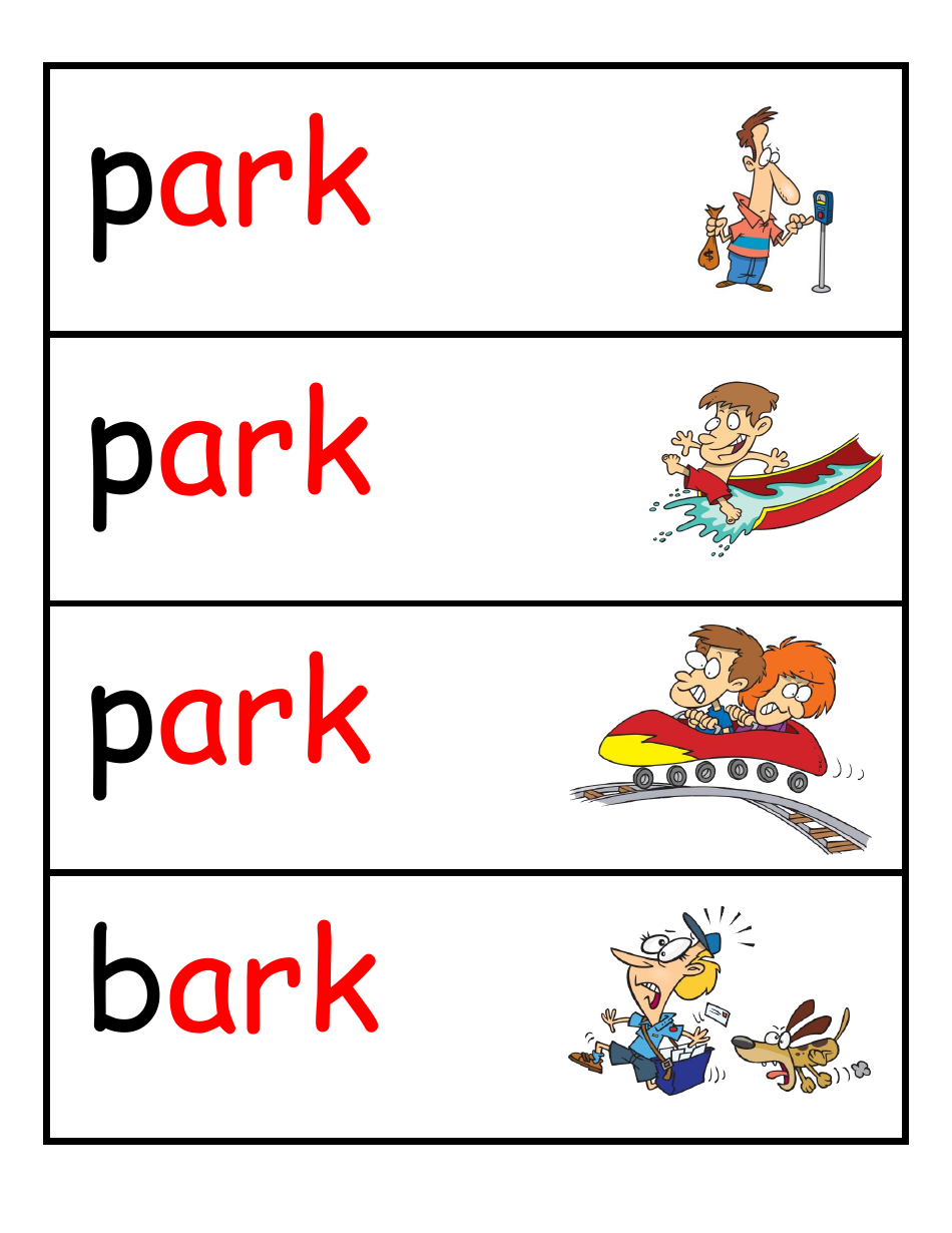 English Practice Sheet: Ark Word Family - Toonaday / Toonclipart, Page 16