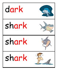 English Practice Sheet: Ark Word Family - Toonaday/Toonclipart, Page 17