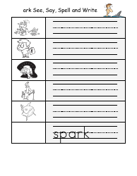 English Practice Sheet: Ark Word Family - Toonaday/Toonclipart, Page 6