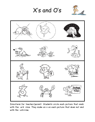 English Practice Sheet: Ark Word Family - Toonaday/Toonclipart, Page 7