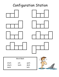 English Practice Sheet: Ark Word Family - Toonaday/Toonclipart, Page 9