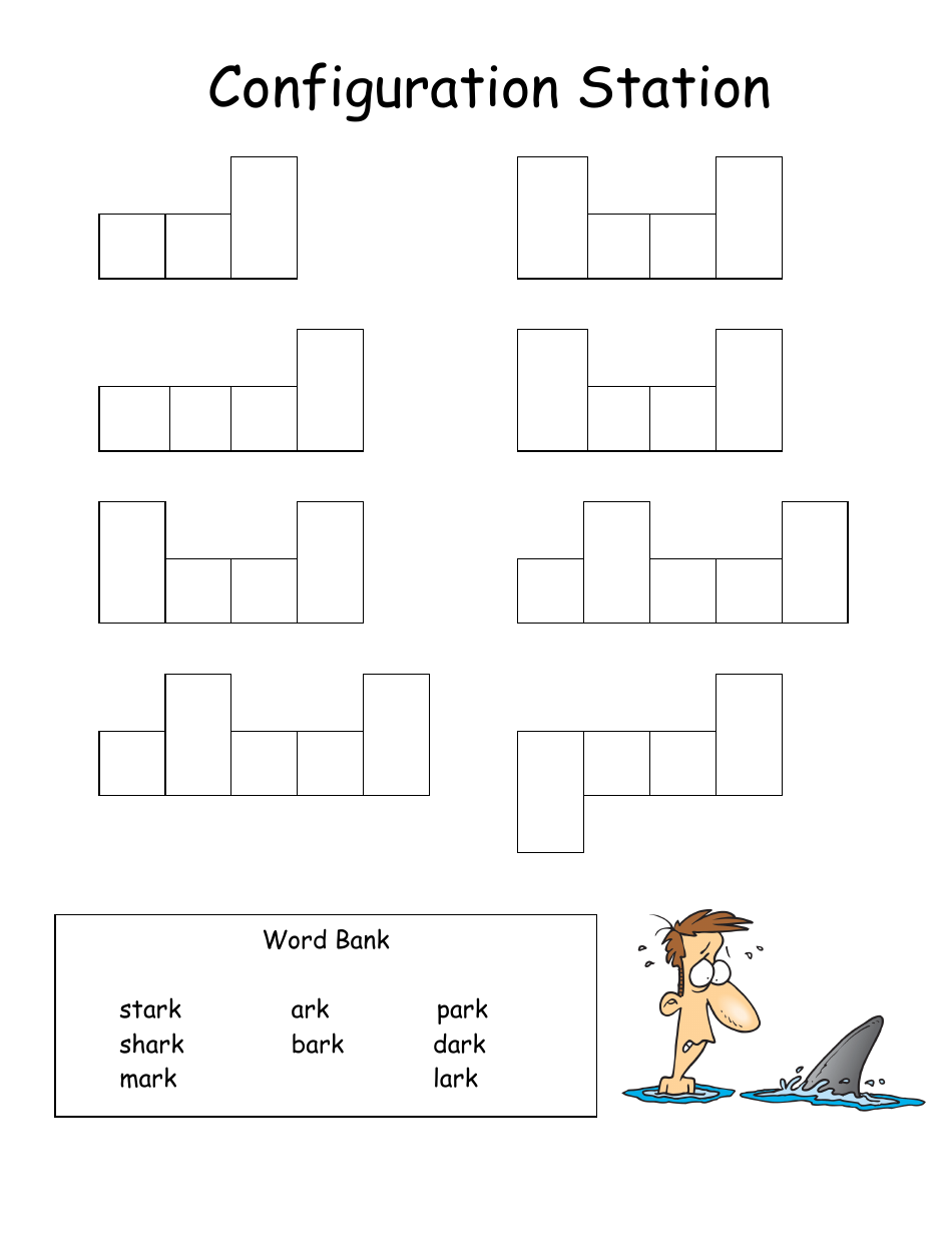 English Practice Sheet: Ark Word Family - Toonaday / Toonclipart, Page 9