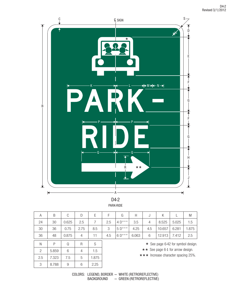 Form D4-2 Park-Ride Sign, Page 1