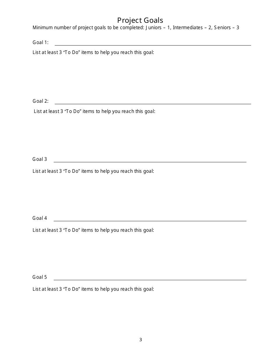 4-h Animal Project Record Book - University of Idaho, Page 3