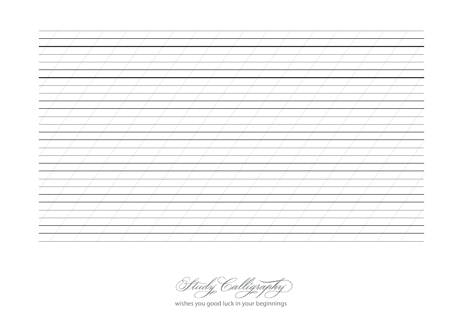 Calligraphy Practice Sheet Template