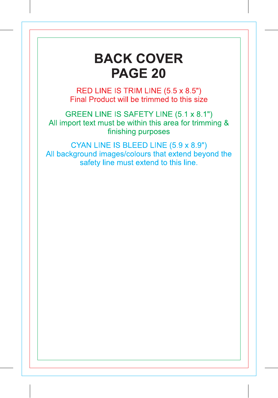 5.5 X 8.5 20-page Booklet Print Template, Page 20