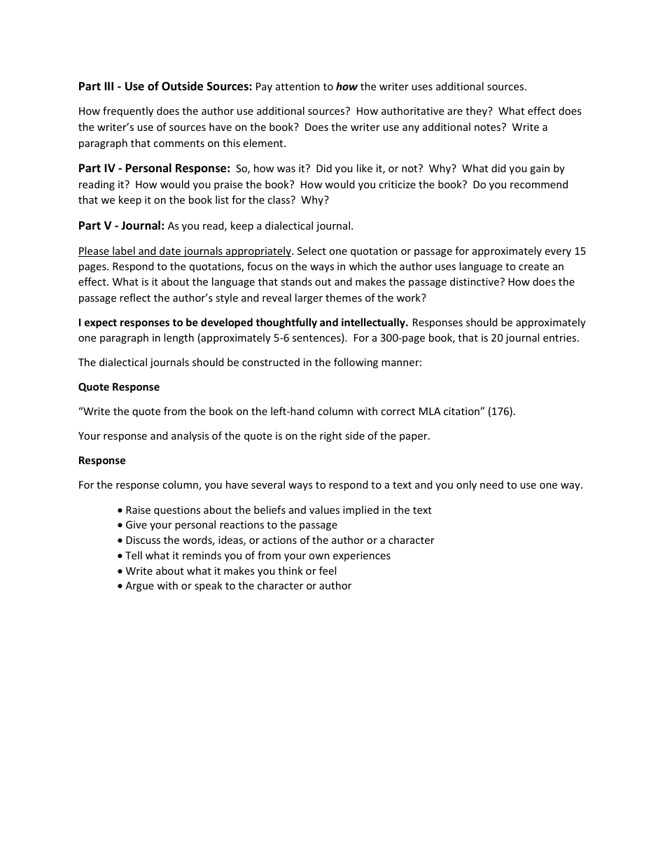 Nonfiction Book Reporting Form - Ap English Language  Composition, Page 2