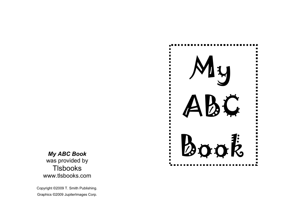 ABC book card template - Illustrated vintage styled book card template