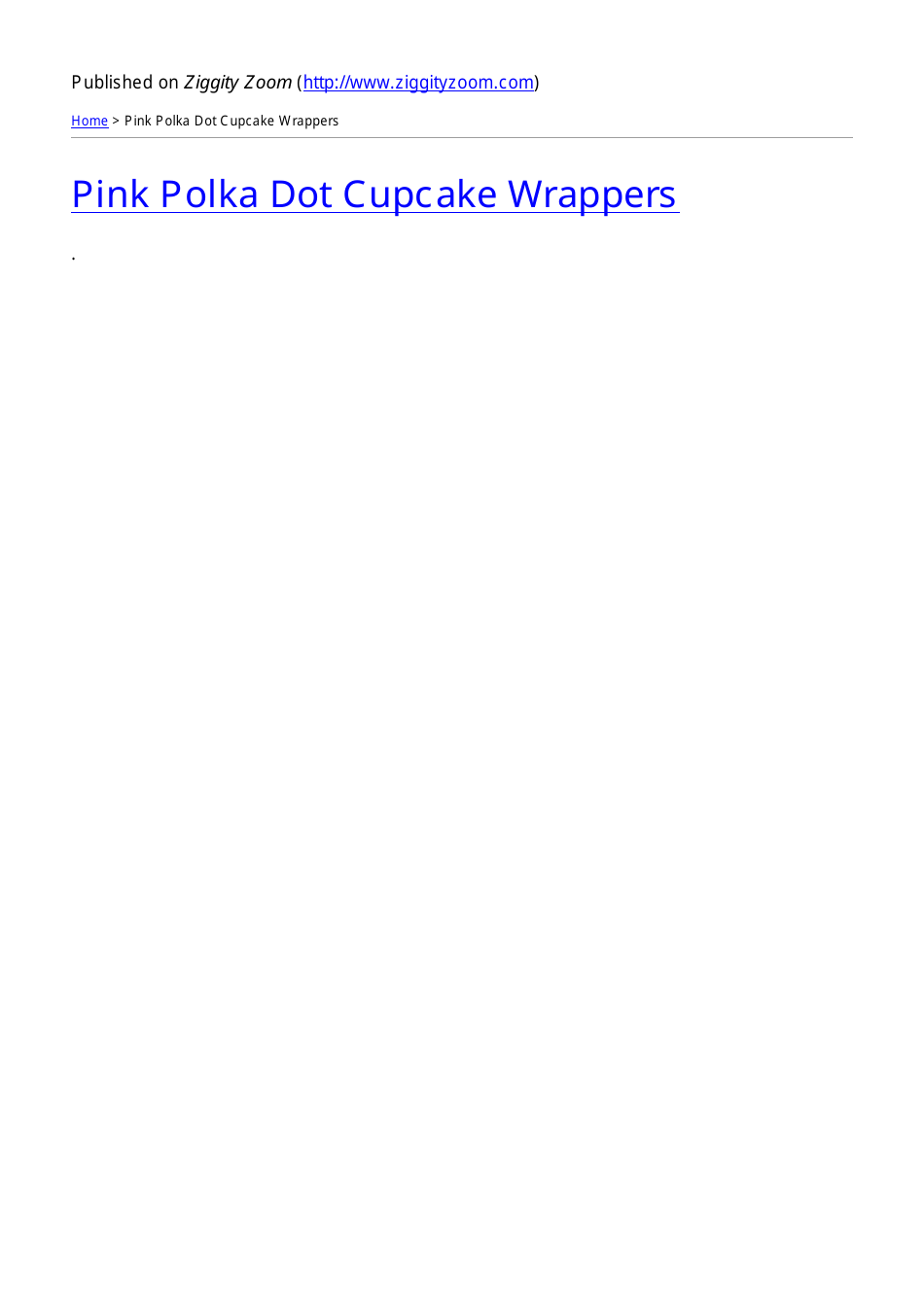 Pink polka dot cupcake wrapper template - Printable party adornment