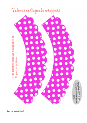 Pink Polka Dot Cupcake Wrapper Templates, Page 2