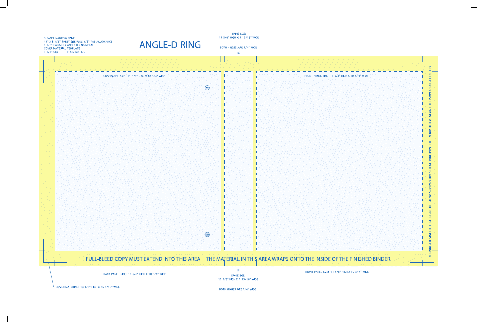 Angle-D Ring Binder Print Template