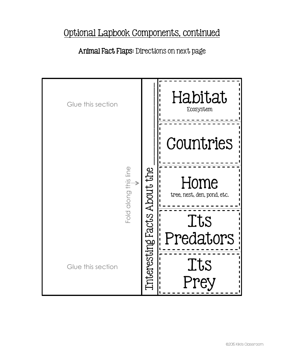 Animal Report Lapbook Templates - Kikis Classroom, Page 12