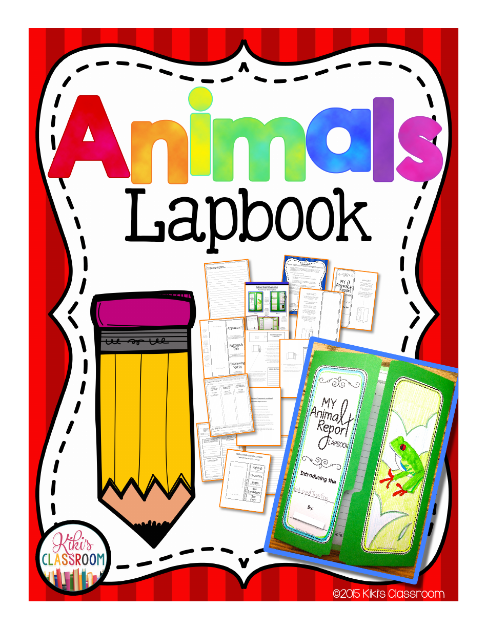 Animal Report Lapbook Templates - Kikis Classroom, Page 1