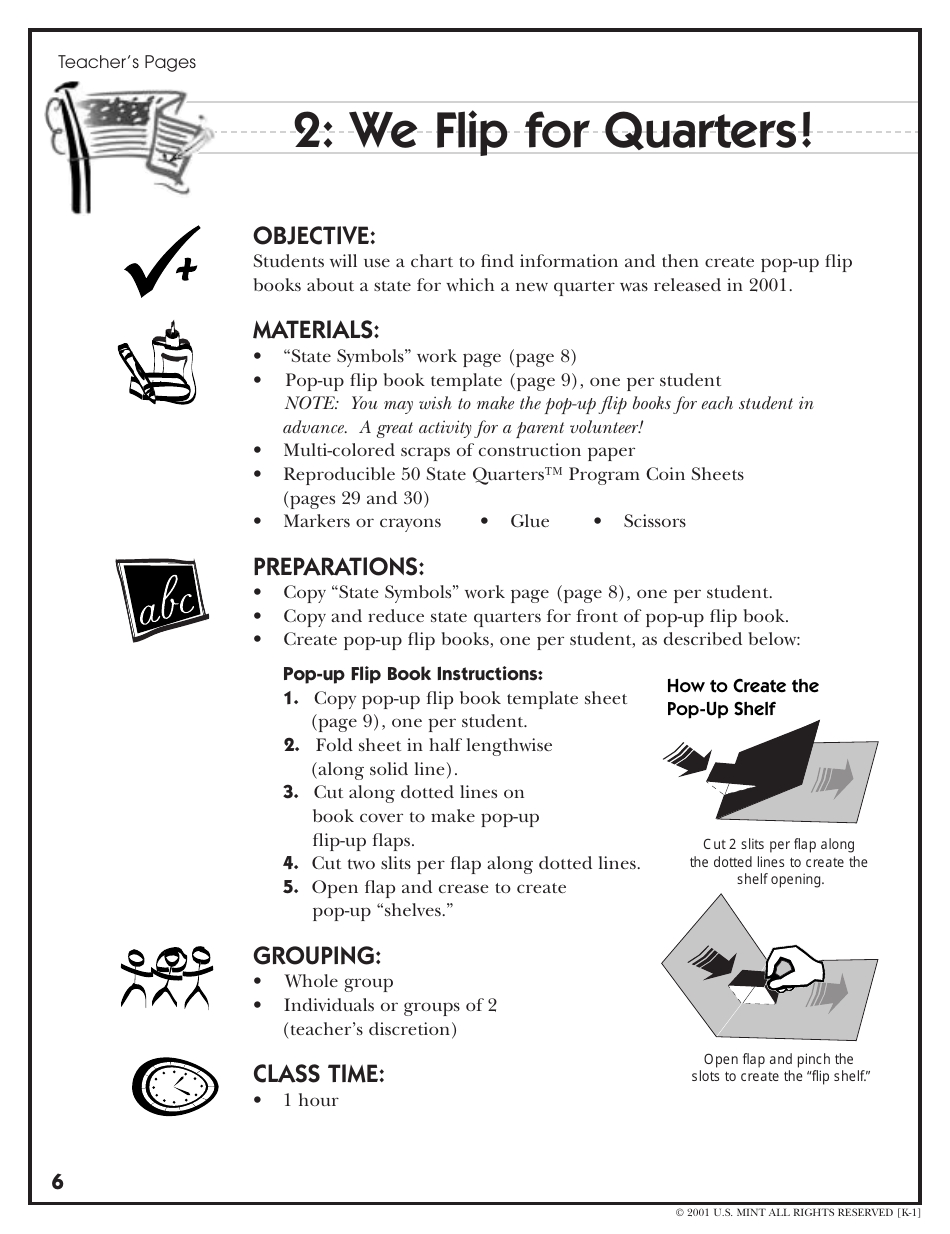 Pop-Up Flip Book Template, Page 1