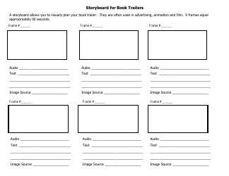 Book Trailer Planning Template - Black and White, Page 2