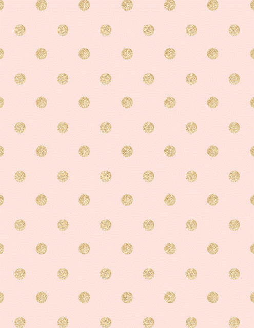 Gold Glitter Polka Dot Paper