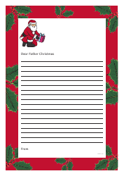 Document preview: Father Christmas Letter Templates