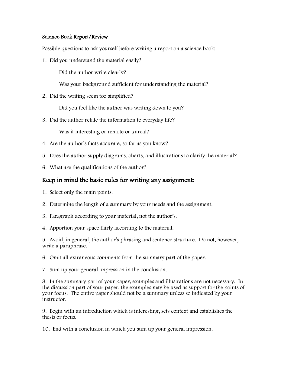 Book Report / Review, Page 5