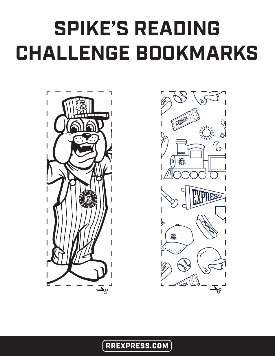 Spikes Reading Challenge Bookmark Templates, Page 1