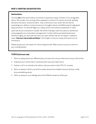 Language and Writing Assessment Form - Thompson Rivers University, Page 12