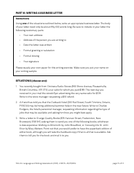 Language and Writing Assessment Form - Thompson Rivers University, Page 13
