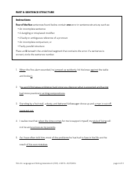 Language and Writing Assessment Form - Thompson Rivers University, Page 4