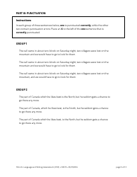 Language and Writing Assessment Form - Thompson Rivers University, Page 5