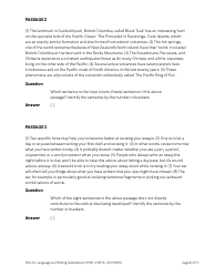 Language and Writing Assessment Form - Thompson Rivers University, Page 8