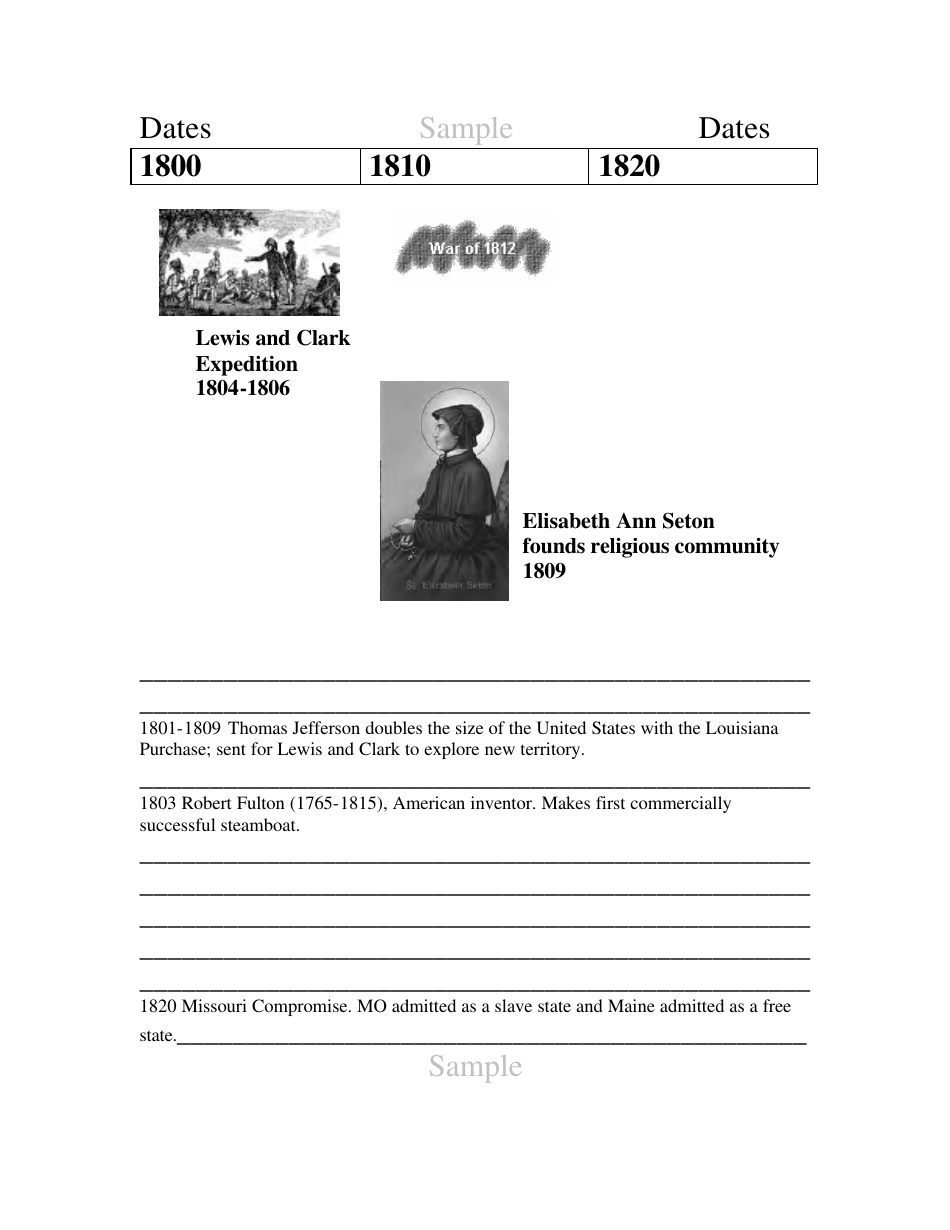 Book Timeline Template, Page 3