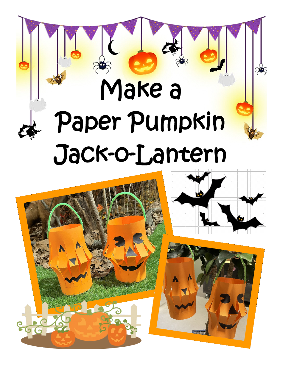 Paper Pumpkin Jack-O-lantern - Download and Print Halloween Decoration Template