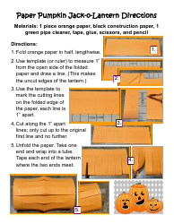 Paper Pumpkin Jack-O-lantern, Page 2