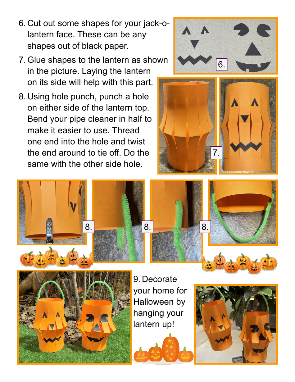 Paper Pumpkin Jack-O-lantern, Page 3
